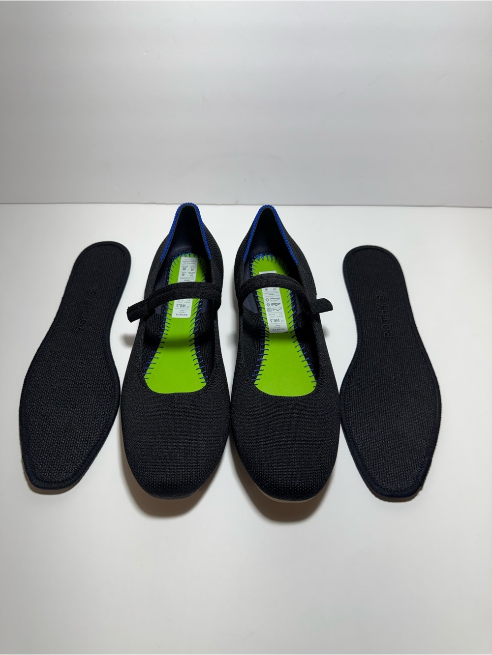 Rothy's The Square Mary Jane Ballet Flat in Black Women's Size 6.5 - Picture 14 of 16
